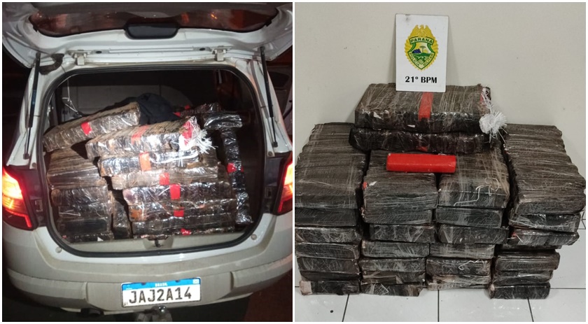 Polícia prende dois suspeitos e apreende 306 kg maconha