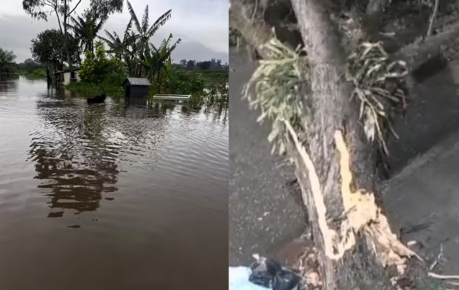 Chuvas fortes atingem 45 municípios, deixam famílias desalojadas e provocam novo tornado