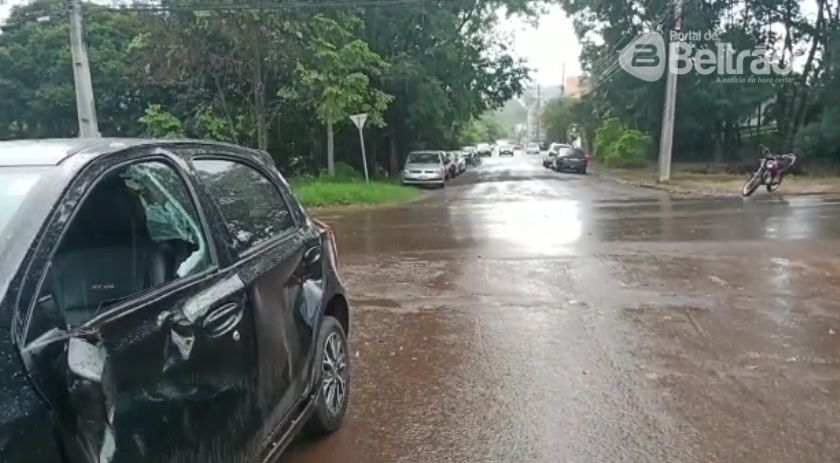 Acidente entre moto e carro é registrado no Vila Nova