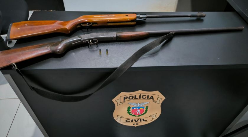 Polícia Civil apreende duas armas de fogo e prende suspeito em flagrante