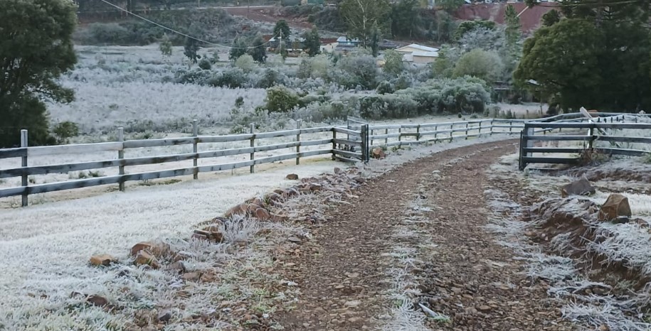 Palmas registra -3,5°C e amanhece coberta por geada nesta quarta-feira (08)