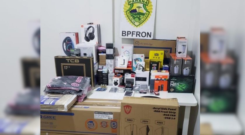 BPFRON apreende produtos contrabandeados em Ampére