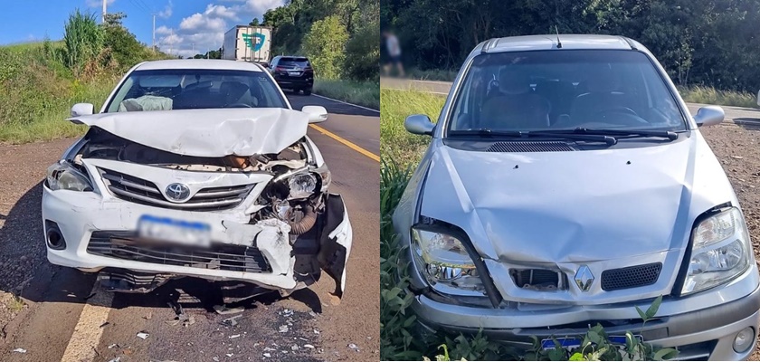 Colisão na PR-180 deixa cinco pessoas feridas em Marmeleiro