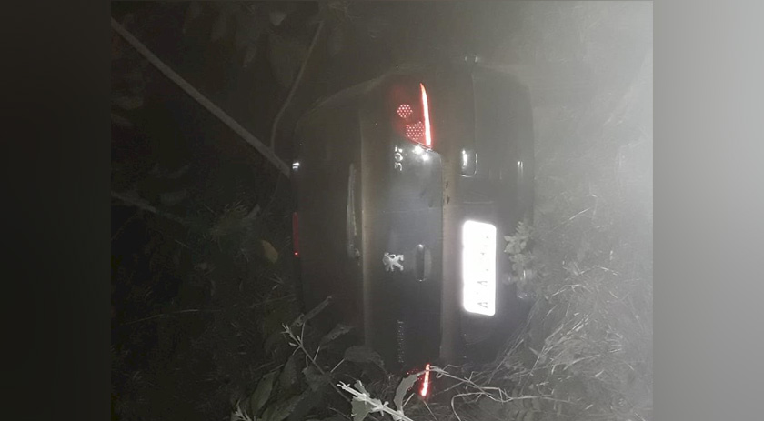 Saída de pista mobiliza PMRV na SC 496