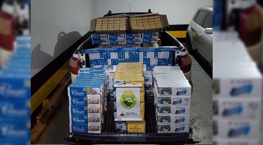 Carga de cigarros é apreendida em Operação da PRE