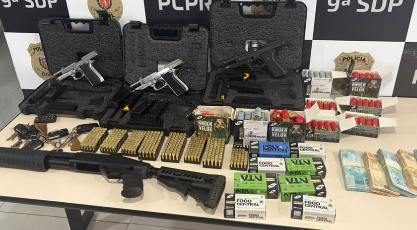 Operação apreende R$ 48 mil, veículos, embarcações e armas em investigação de furto milionário no Paraná