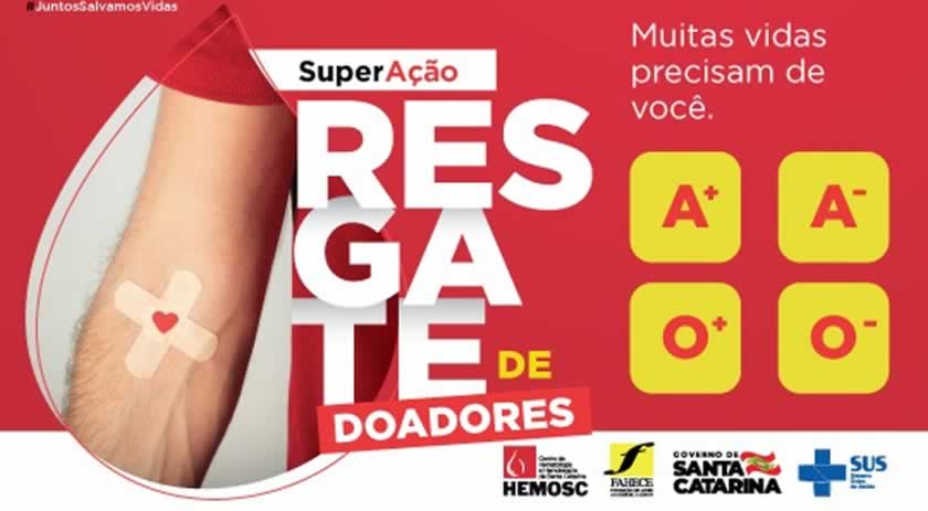 Campanha do Hemosc busca resgatar doadores que não retornam desde 2008