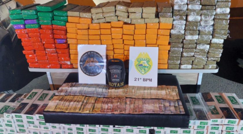 Grande quantidade de drogas e cigarros paraguaios são apreendidos no bairro São Miguel
