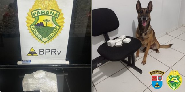 BPRv apreende mais de 900 gramas de cocaína e realiza duas prisões por tráfico no sudoeste do Paraná