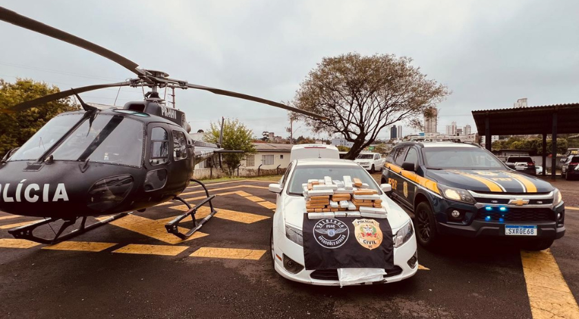 70 kg de maconha são aprendidos com jovem e adolescente de 14 anos