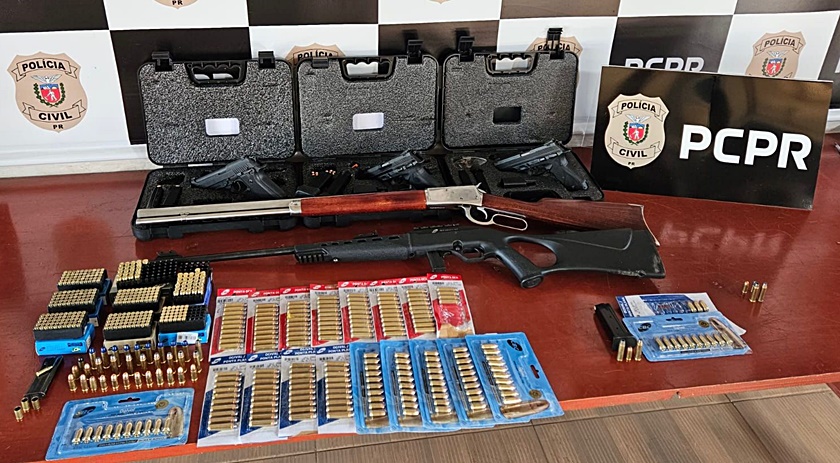 Arsenal é encontrado em residência após cumprimento de mandado de busca e apreensão