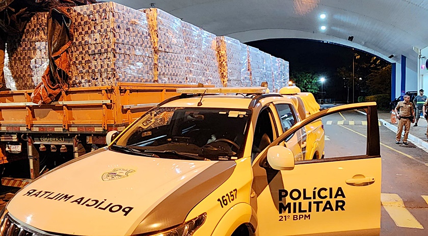 Mais de 100 mil latas de energético descaminhado é apreendido pela Polícia