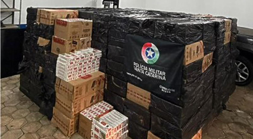 Carga milionária de cigarros contrabandeados é apreendida em galpão