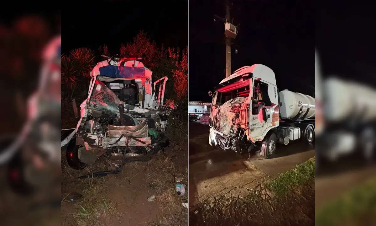 Colisão entre van e caminhão termina com duas mortes e um ferido grave no PR