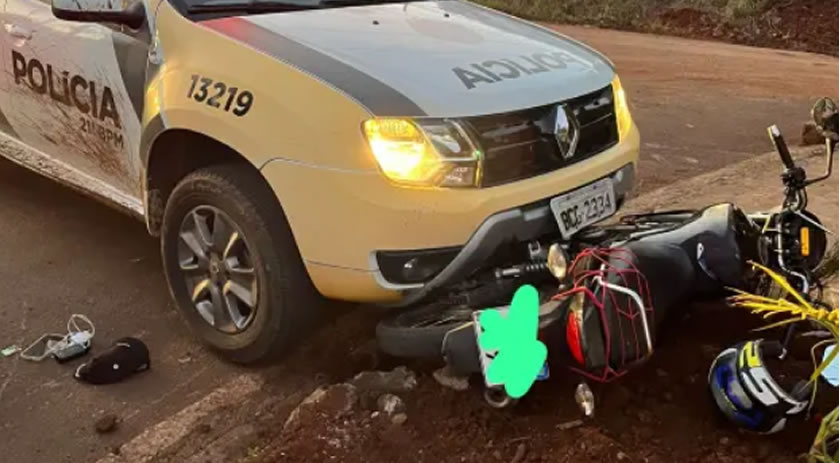Motociclista sem CNH é detido após fuga e perseguição policial