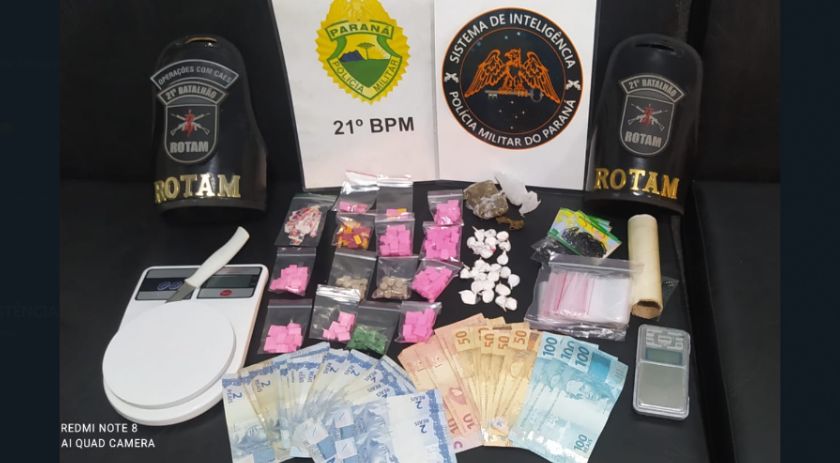 Casal é detido por tráfico de drogas