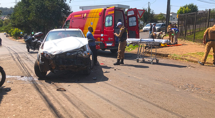 Acidente é registrado no bairro Pinheirinho