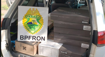 BPFRON apreende veículo carregado com vinhos argentinos