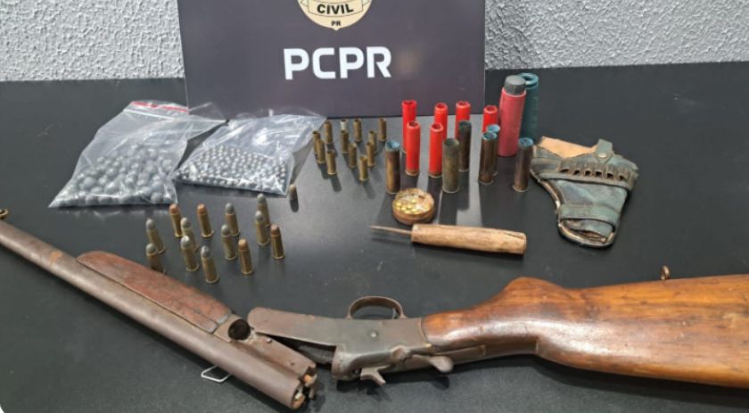 Homem é preso em Marmeleiro por posse ilegal de arma de fogo
