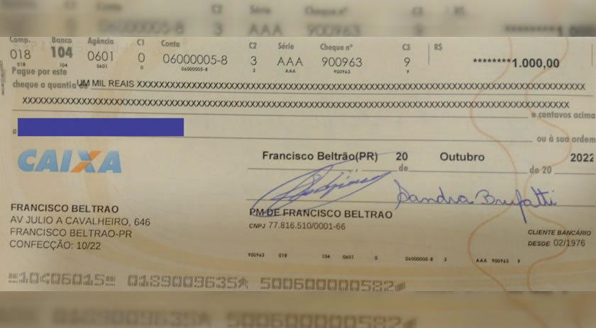 Família devolve auxílio para a prefeitura