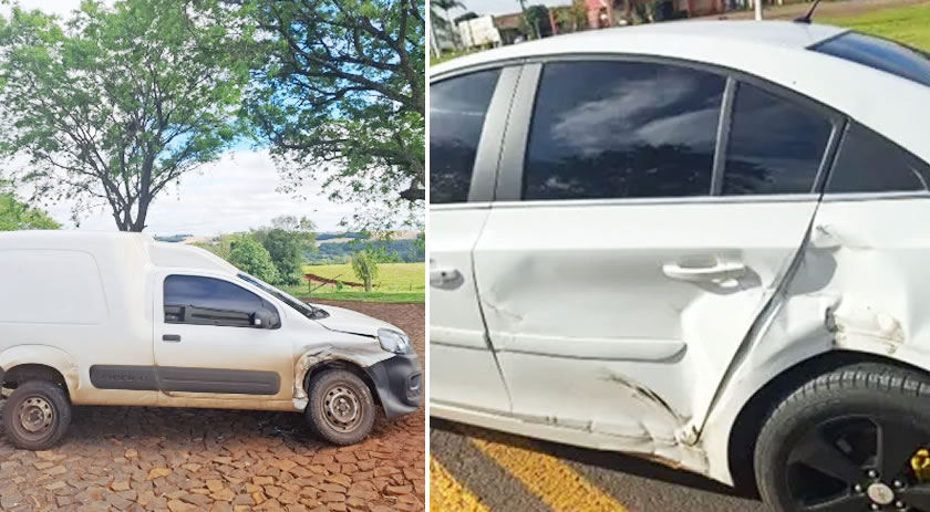 Acidente no trevo de acesso ao município deixa dois motoristas feridos