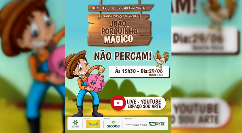 “João e o Porquinho Mágico” para as crianças e adolescentes de Francisco Beltrão