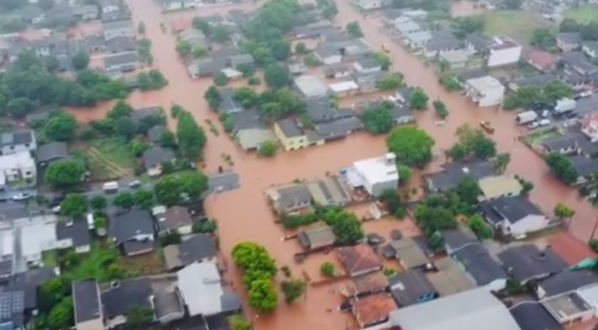 Dois Vizinhos teve cerca de 245mm de chuvas no sábado, causando grandes danos