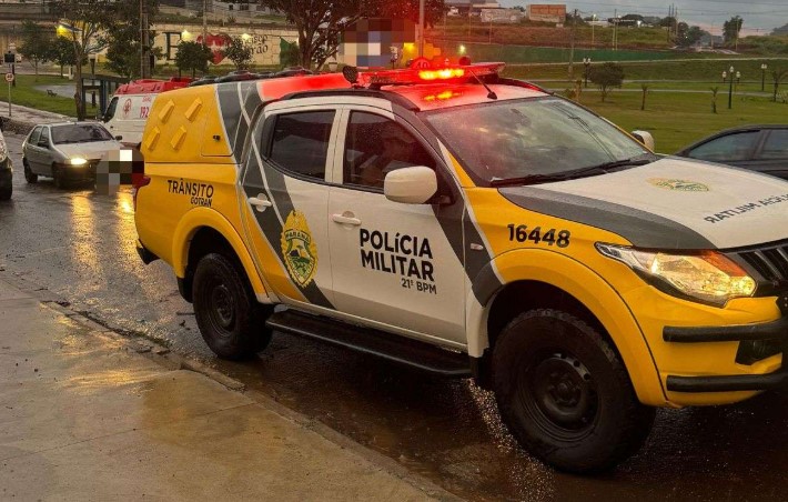 Queda de moto deixa casal ferido, em Francisco Beltrão