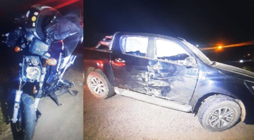Grave acidente na PR-180 em Marmeleiro deixa motociclista ferido