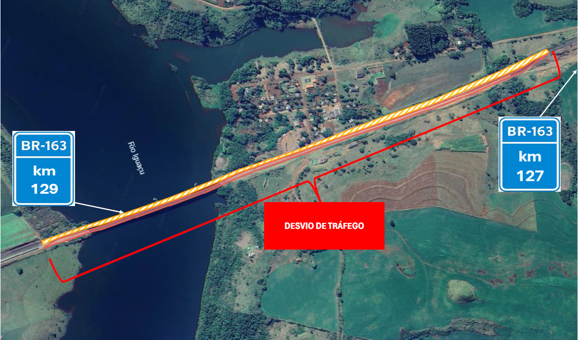 EPR Iguaçu altera tráfego na Ponte do Rio Iguaçu para recuperar placas de concreto
