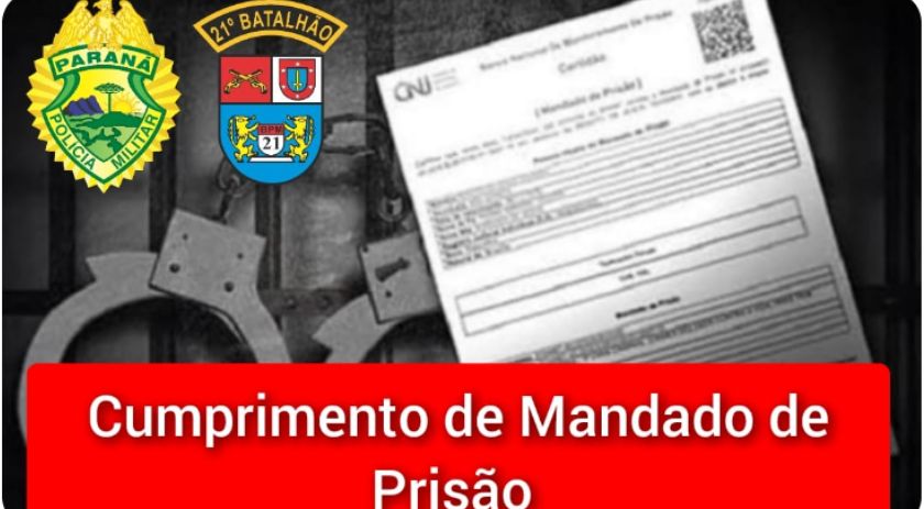 Homem com mandado de prisão por estupro é detido pela Polícia Militar em Marmeleiro
