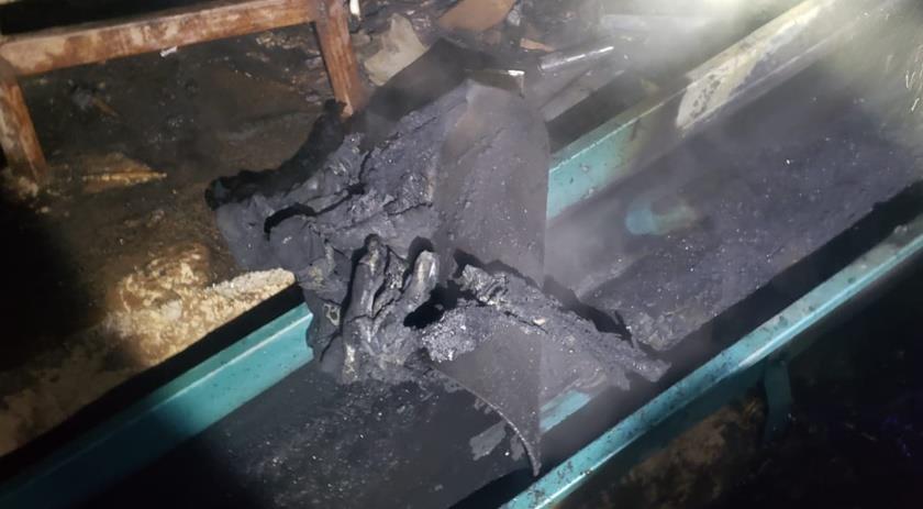 Incêndio em máquina de madeireira é registrado no interior do município