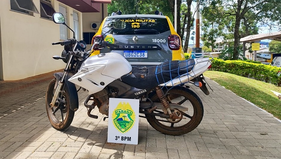 Motocicleta com alerta de furto é recuperada pela Polícia Militar