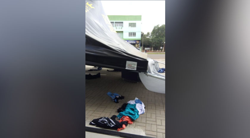 Ventos fortes causam estragos em loja da Willy Barth