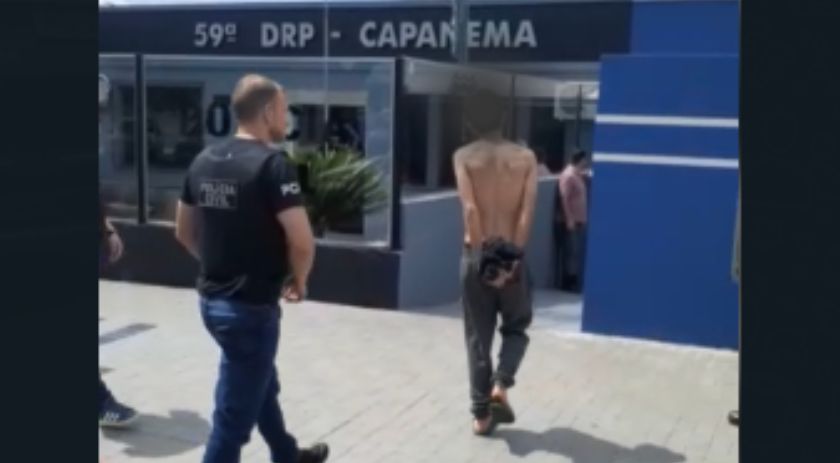 Homem é preso através de mandado de prisão, em Capanema