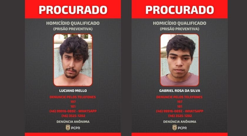 Polícia Civil divulga fotos de investigados por homicídio e pede ajuda para localizá-los
