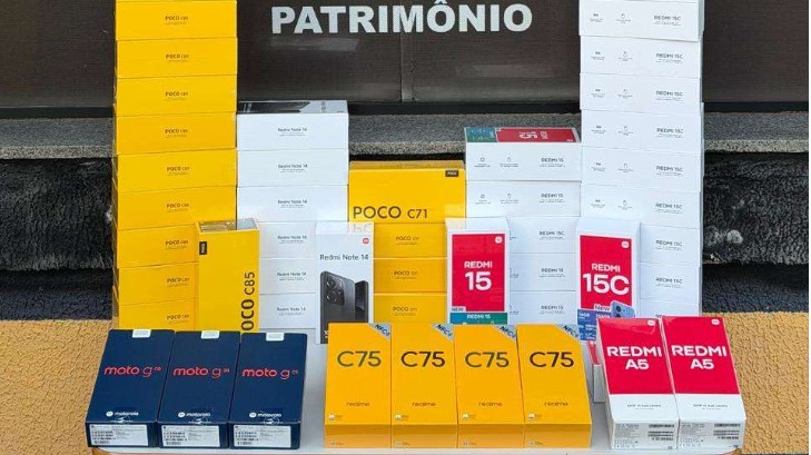 Canil do BPRV apreende 55 aparelhos eletrônicos em ônibus na PRC-158