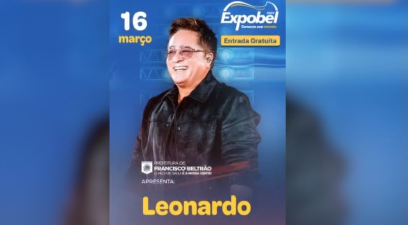 Cantor Leonardo é confirmado na Expobel 2024