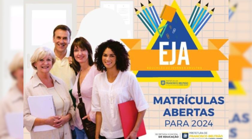 Matrículas abertas para a educação de jovens e adultos