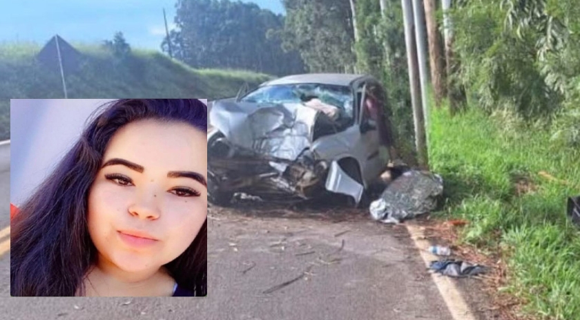 Identificada jovem de 22 anos que morreu após carro sair da pista e bater em árvore