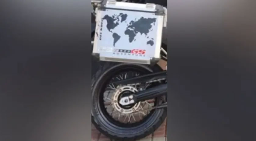 Baú de moto é perdido