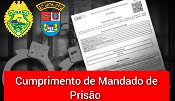 Polícia Militar cumpre mandado de prisão e detém homem