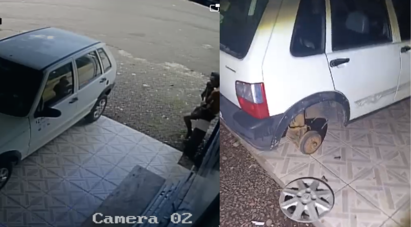 Furto de pneus e bateria de veículo é registrado nas proximidades da aduana de cargas