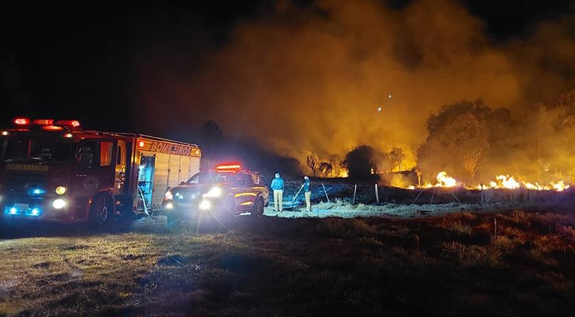 Temperaturas elevadas e baixa umidade podem provocar incêndios no Oeste de SC