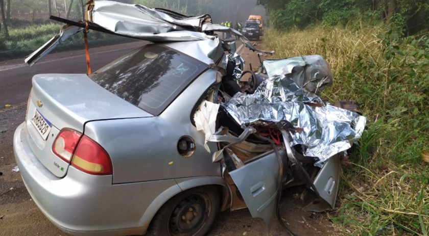 Familiares identificam as quatro vitimas do acidente na SC 163, em Itapiranga