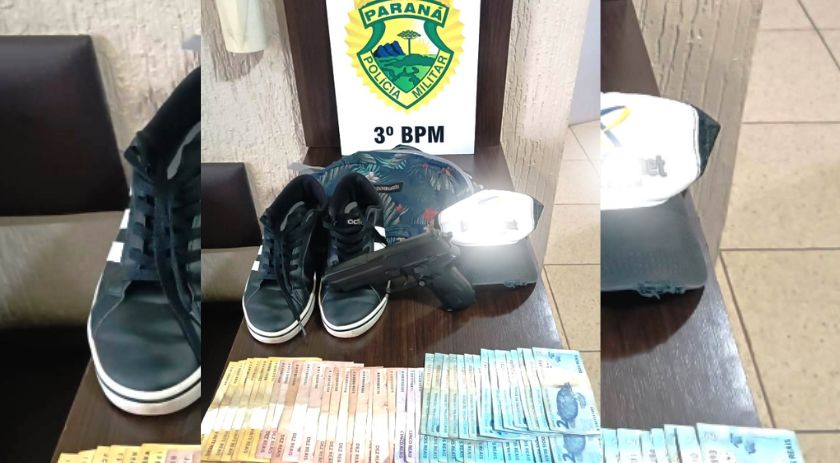 Homem é preso por roubo a estabelecimento comercial e dinheiro é recuperado
