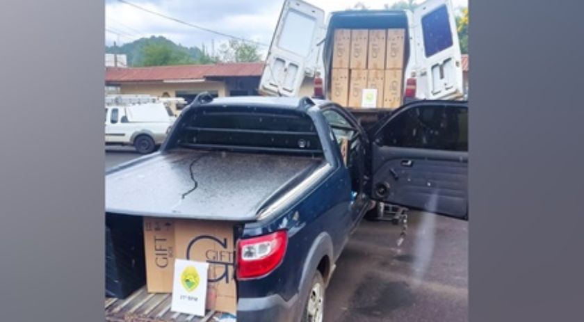 Dois veículos são detidos com carga de cigarros contrabandeados