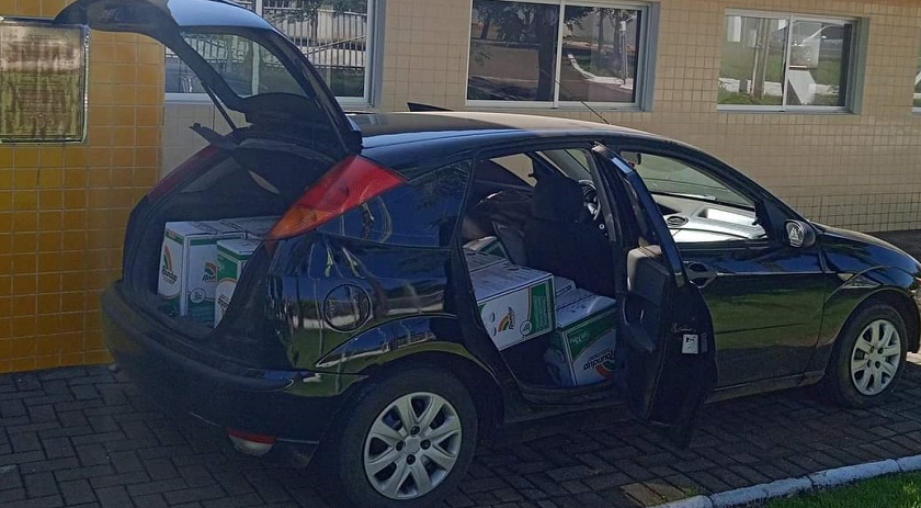 Veículo emplacado em Beltrão é apreendido com carga de agrotóxicos na fronteira