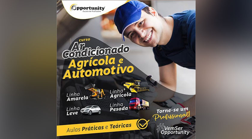 Inscrições abertas para o curso manutenção de ar condicionado agrícola e automotivo