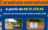 Prefeitura lança novo leilão de imóveis com 22 terrenos disponíveis